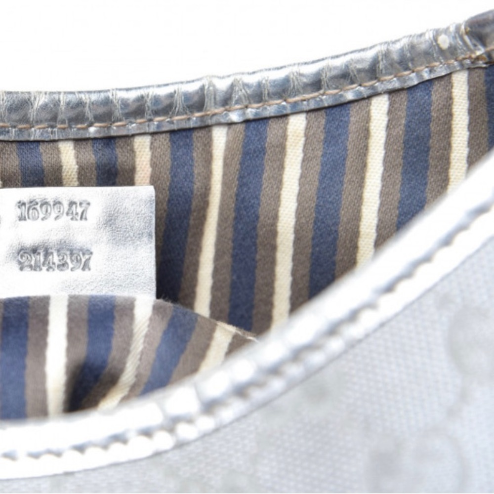 COPY - Gucci Metallic Monogram Medium New Britt Hobo Silver - Picture 5 of 7